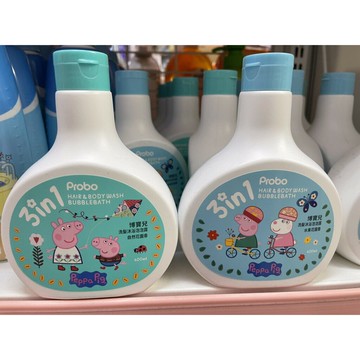 Probo 博寶兒 Peppa Pig 佩佩豬 洗髮沐浴泡泡浴 3in1 水果花園香/自然花園香 新效期