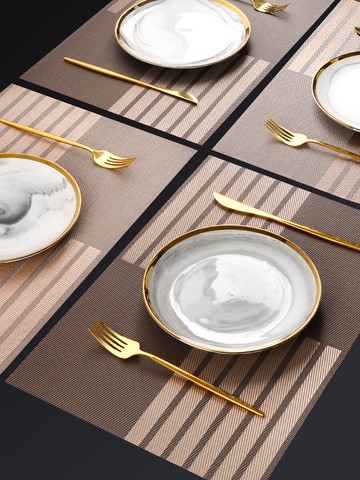 隔熱墊 餐墊餐桌墊小塊防水餐具墊隔熱墊碗盤墊家用防燙北歐餐布墊西餐墊 【CM107】