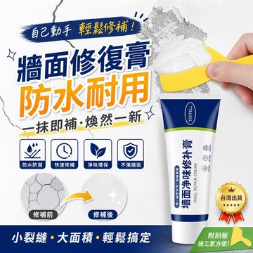 牆面修補膏 送刮板 裂縫修補水泥漆 防水防潮補牆膏 牆壁修補填縫劑 白色膩子膏 補土膏 補牆漆 家用內牆塗料 壁癌補縫劑