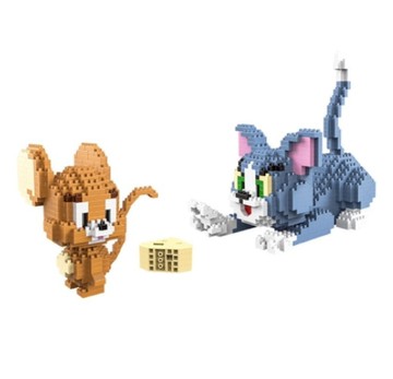 預購【遊戲家】湯姆貓傑利鼠微型積木 迷你微型鑽石積木 - 湯姆貓傑利鼠