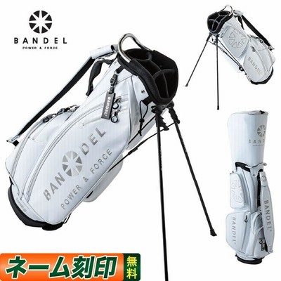 BANDEL ゴルフキャディバッグ 白黒 BANDEL バンデル ゴルフバック RIPSTOP STAND CADDYBAG キャディ