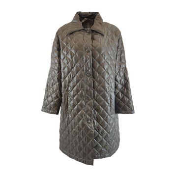 YLZ光澤感黑色長版羽絨服