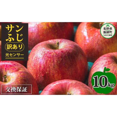 ふるさと納税 りんご 10kg  果物 サンふじ 訳あり 「感謝りんご」 交換保証 不揃い 規格外 家庭用 傷あり 10キロ (24か.. 長野県飯綱町