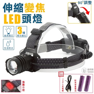 【BOST博士牌】XHP160 多段調光頭燈 頭燈 伸縮頭燈 變焦頭燈