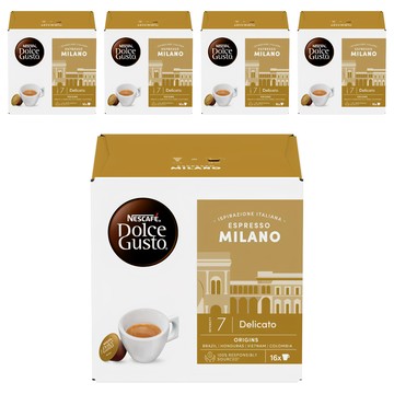 NESCAFE 雀巢咖啡 Dolce Gusto 多趣酷思 米蘭濃縮咖啡膠囊  6.2g  16個裝  5組