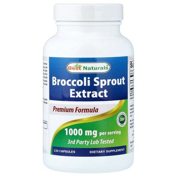 Best Naturals, 西蘭花芽提取物，1000 毫克，120 粒膠囊（每粒膠囊 500 毫克）