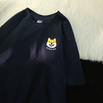100%純棉 設計感印花t 美式高街 寬鬆休閒  純棉短袖 百搭上衣 圓領T恤 棉質上衣 oversize