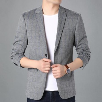 恒源祥休閑西服男士薄款商務休閑春秋季中青年外套上衣單件小西裝