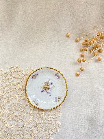 【好日戀物】 德國手繪金邊花卉盤小碟下午茶儀式感幸福感