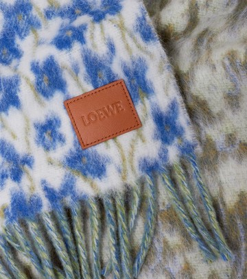 Loewe Floral wool-blend scarf