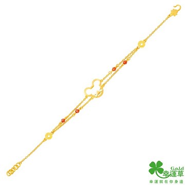 【幸運草金飾】 如鼠加珍黃金手鍊