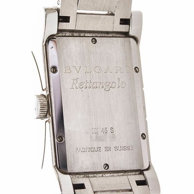 点検済】ブルガリ 腕時計 自動巻き レッタンゴロ RT45S ステンレス