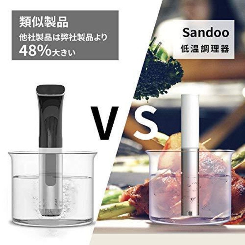 Sandoo 低温調理器 sous vide 防水(IPX7) パールホワイトスマホ/家電/カメラ