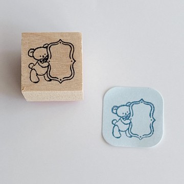 小框架與小熊 印章 2020