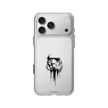 iPhone 17 Pro Max Clear Case（相機按鈕） 透明 - 迪士尼-星際大戰 Star Wars - 風暴兵-噴漆黑