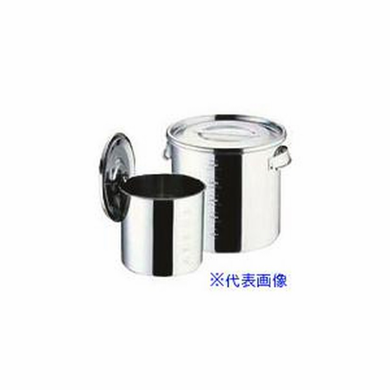 TGK 角型目盛付ポット 304製 手無 16型 □▽186-0674