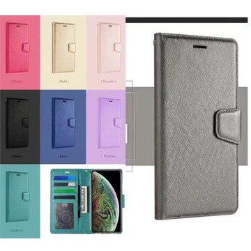 ALIVO蠶絲紋適用于15/14/13/12/11/X/XS/XR/MAX/678/SE2/3/678P翻蓋式手機皮套保護套