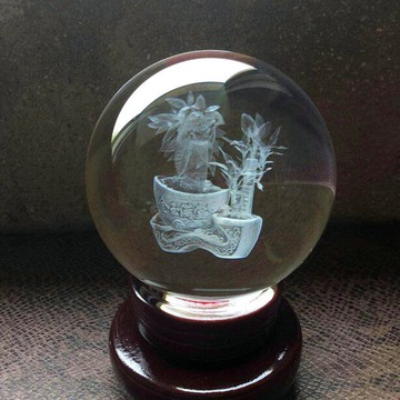 搖錢樹水晶球擺件招財家居酒柜裝飾工藝客廳金玉滿堂內雕開業禮品