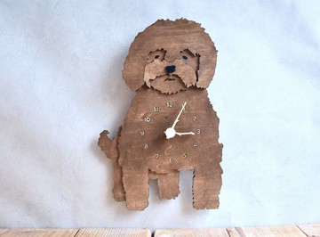 一款溫柔卻充滿澳洲拉布拉多時鐘木質掛鐘