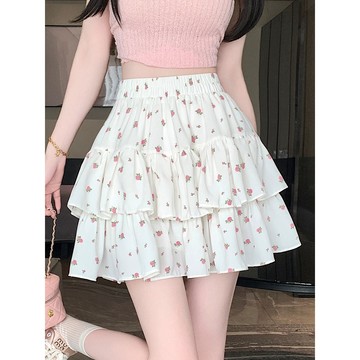 【防走光設計】甜辣澎澎短裙 蓬蓬裙 芭蕾裙 學院風印花蛋糕裙 少女感小清新碎花半身裙 波點裙 蕾絲短裙 公主裙 早秋新款