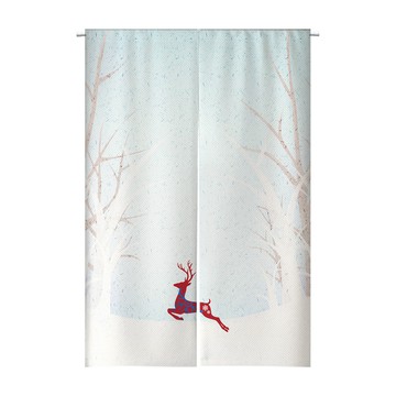 【客製化門簾】【贈桿發票】門簾兩片式 餐廳門簾 門簾日式 臥室門簾 單片門簾 亞麻門簾 日式關東旗 穿桿式門簾