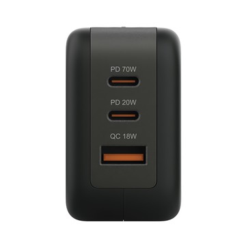 LaPO 70W氮化鎵3口極速充電器 Lch70  黑色  1個