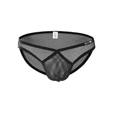 無畏船長 超低腰透明網眼短褲 彈力U凸小囊袋塑身潮男士三角內褲