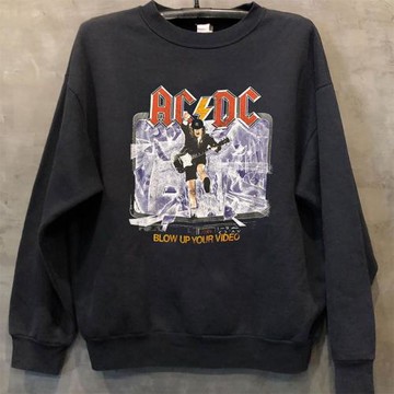 時尚ACDC復古oversize圓領衛衣