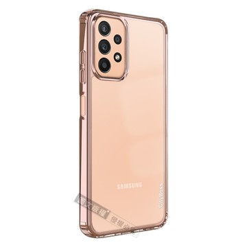 CITY晶鑽彩盾 三星 Samsung Galaxy A23 5G 抗發黃透明殼 氣囊軍規防摔殼 手機殼(玫瑰金)