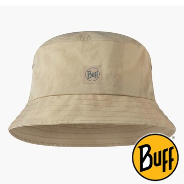 【西班牙 BUFF】可收納漁夫帽UPF50『經典沙棕』BF125343 登山.戶外.露營.防曬帽.遮陽帽.防風帽.通風.透氣.舒適
