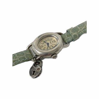 レア物　obrey オブレイ　時計　ソリッドシルバー Obrey オブレイ 腕時計 クオーツ オーバル チャーム ソリッド