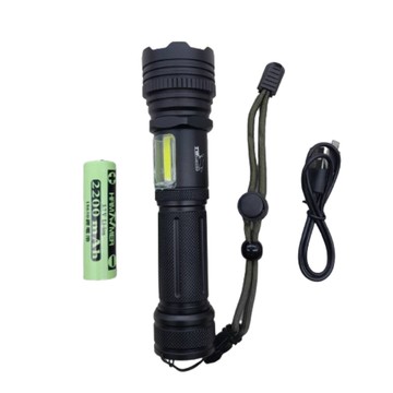 台灣出貨 p50充電式調焦手電筒 60w 2500lm 三段式開關 手電筒 p50手電筒 充電手電筒