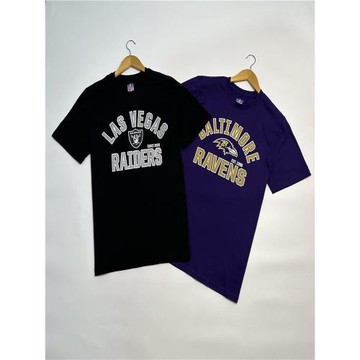 北美橄欖球突襲者男士棉質圓領短袖T恤 膠印印花LOGO超級大碼半袖