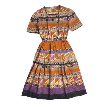 古著日本80s 幾何風格洋裝