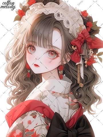 original sticker no.327 人物貼紙 原創貼紙 人像貼紙 女孩貼紙 原創人物貼紙