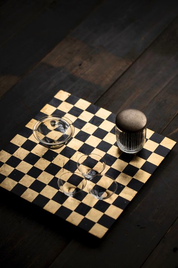 金銀箔黑礪片皿 正方形