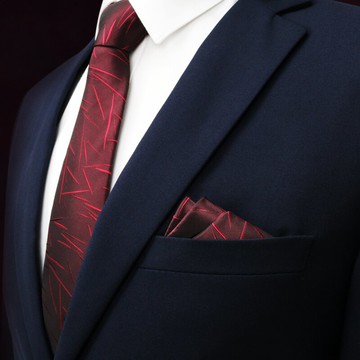 禮服3件套酒紅領帶男正裝商務休閑韓版結婚新郎領結方巾領結禮盒