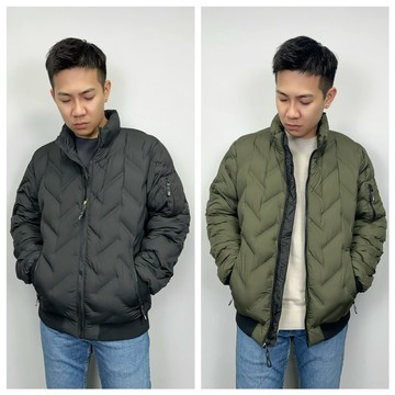 【New START精品服飾-員林】免運 DKNY 絎縫 科技羽絨 防潑水 保暖 飛行外套 立領外套 防風外套 羽絨外套