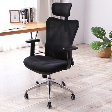 【微慢】高背頭枕透氣網背電腦辦公椅