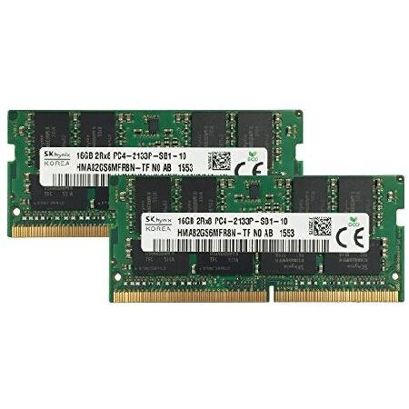 Hynix オリジナル 32GB (2x16GB) ノートパソコンメモリアップグレード ...