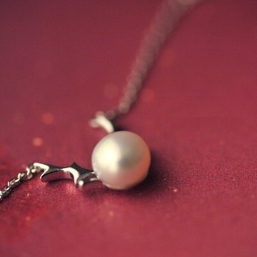 925純銀項鍊 珍珠吊墜-精緻可愛清新淡雅母親節情人節生日禮物女飾品73gj31【獨家進口】【米蘭精品】