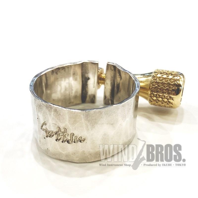 Gottsu テナーサックス メタル用リガチャー ゴッツ Solid Silver Ligature