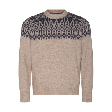 Brunello Cucinelli - Beige Alpca Blend Norvegian Jumper