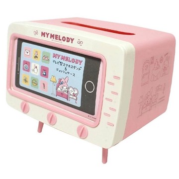 【震撼精品百貨】My Melody 美樂蒂~日本SANRIO三麗鷗 美樂蒂電視造型面紙手機架(粉居家款)*55605