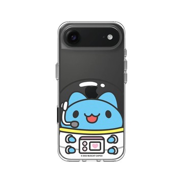 iPhone Air Clear Case（相機按鈕） 透明 - 貓貓蟲咖波 Bugcat Capoo - 太空咖波呼叫地球總部