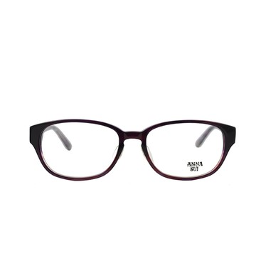 【ANNA SUI】安娜蘇 古典捲蔓圖騰光學眼鏡(花紫) AS583-704