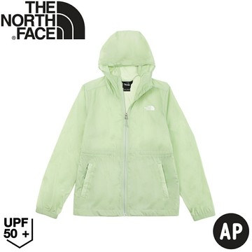 【The North Face 女 防曬可收腰防風外套AP《黃綠色》】8C13/登山/抗UV/休閒/防曬/防風