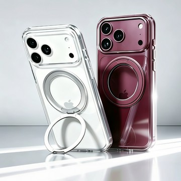 透明不易發黃 360旋轉支架 磁吸手機殼 適用於 iPhone 18 17 Pro Max 保護殼 18Pro 防摔殼