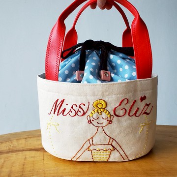 客製化禮物 客製便當袋 保溫保冷餐袋 客製英文名刺繡餐袋 野餐袋