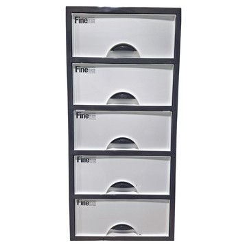 KEYWAY 聯府 加賀五層櫃 附輪  540mm  黑色 + 白色  5層